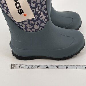 Bogs Neo-Classic Metallic Leopard Waterproof Seamless Kids Size 12 Boots